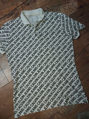Koszulka polo, Calvin Klein Jeans, napisy
