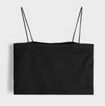 Prążkowany croptop na ramiączkach S