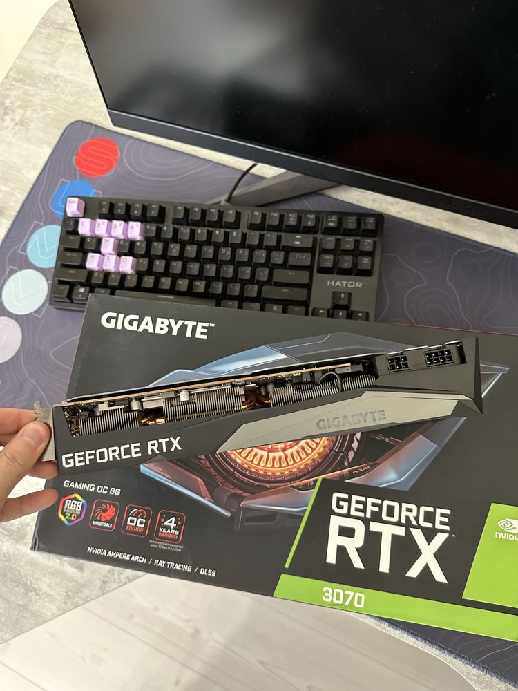 Видеокарта RTX3070 на гарантии Gigabyte gaming OC