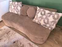 Sofa kanapa rozkładana brązowa