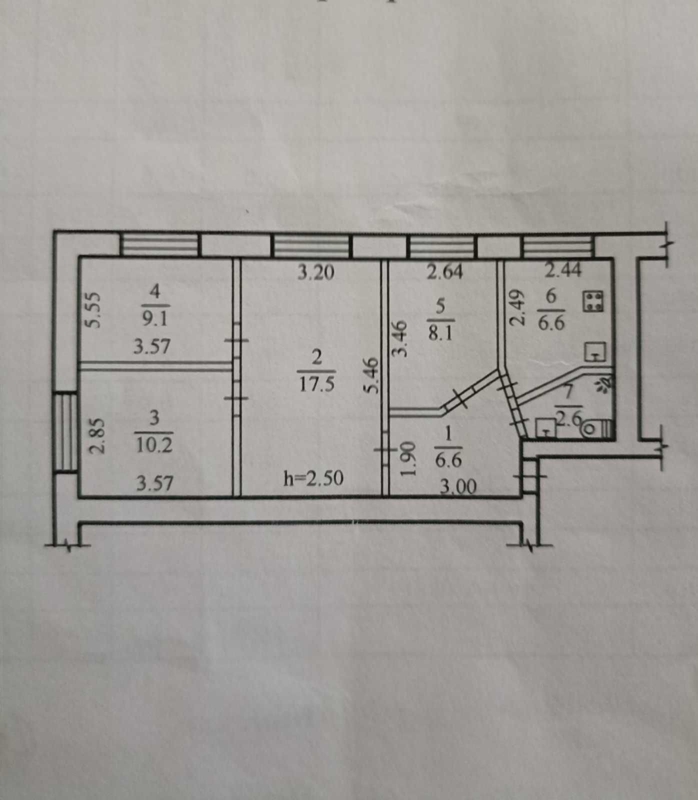 Продам затишну квартиру (61м) на Ю.Савченко (Робоча, Кірова, Пушкіна)