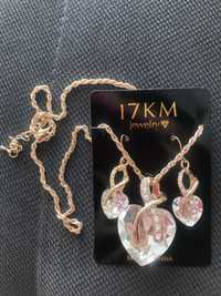 Biżuteria 17KM Jewelry (naszyjnik + kolczyki) *biały*
