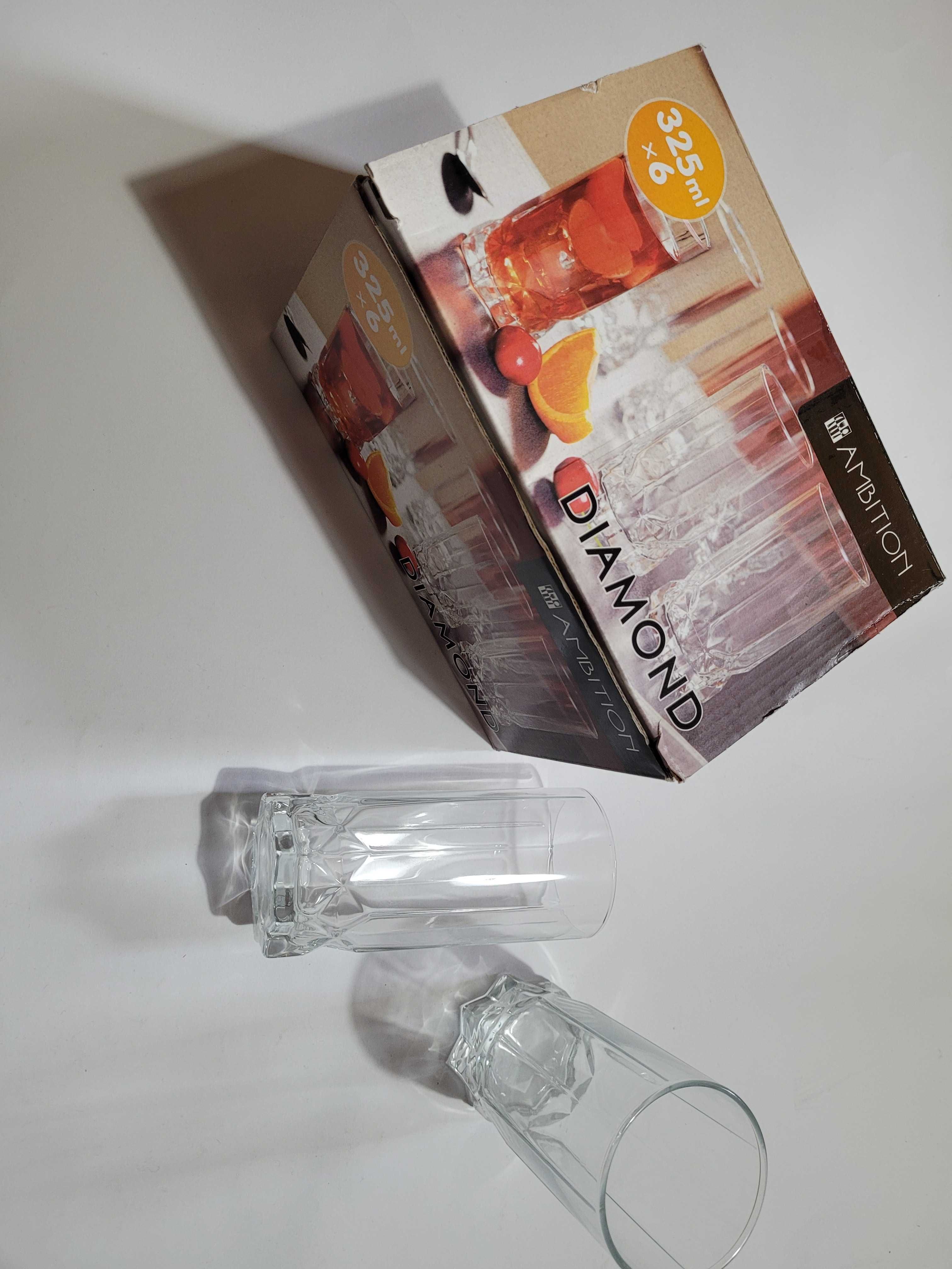 Komplet 6 sztuk szklanek wysoki 325 ml Ambition Diamond