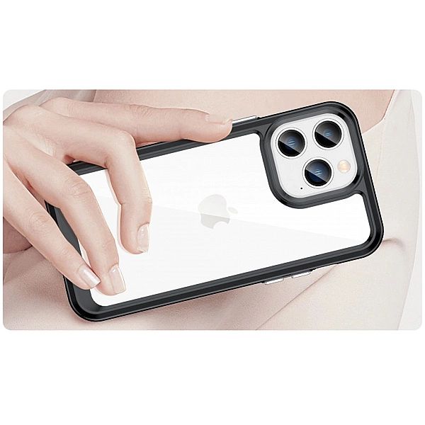 Etui Outer Braders sztywny pokrowiec z żelową ramką do iPhone 14 Pro M
