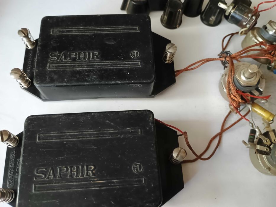gitara elektryczna korpus z gryfem przystawki saphir z elektroniką