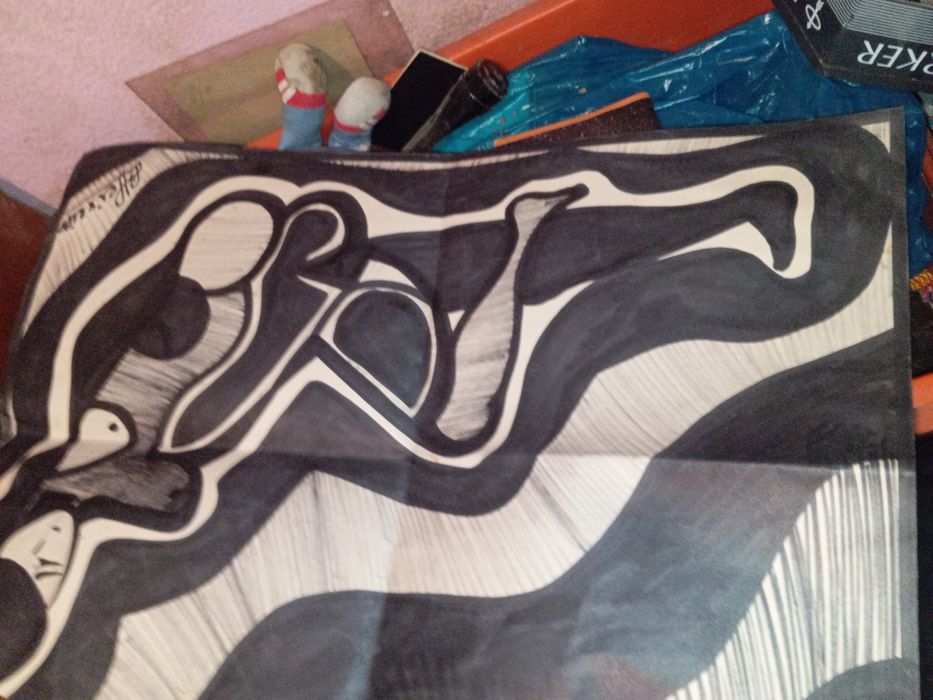 Desenho Teixeira assinado grande folha