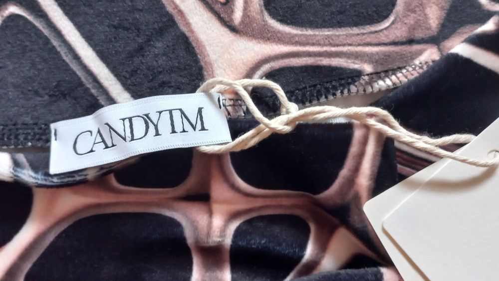 Welurowa SUKIENKA Candy r.Uni miękka, uciągliwa NOWA welur FLEX