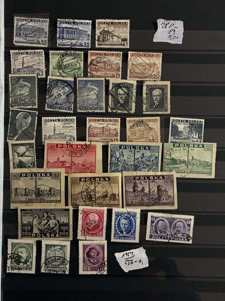 Znaczki stemplowane 1924 do 1959