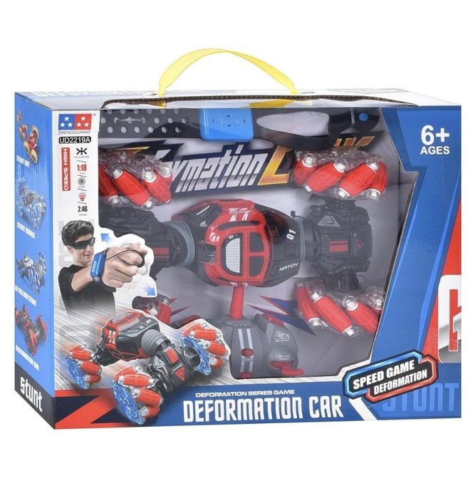 Хіт! Машинка на радіокеруванні з браслетом, машина перевертыш 2 пульти