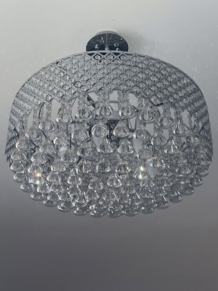 Glamour lampa kryształy duża