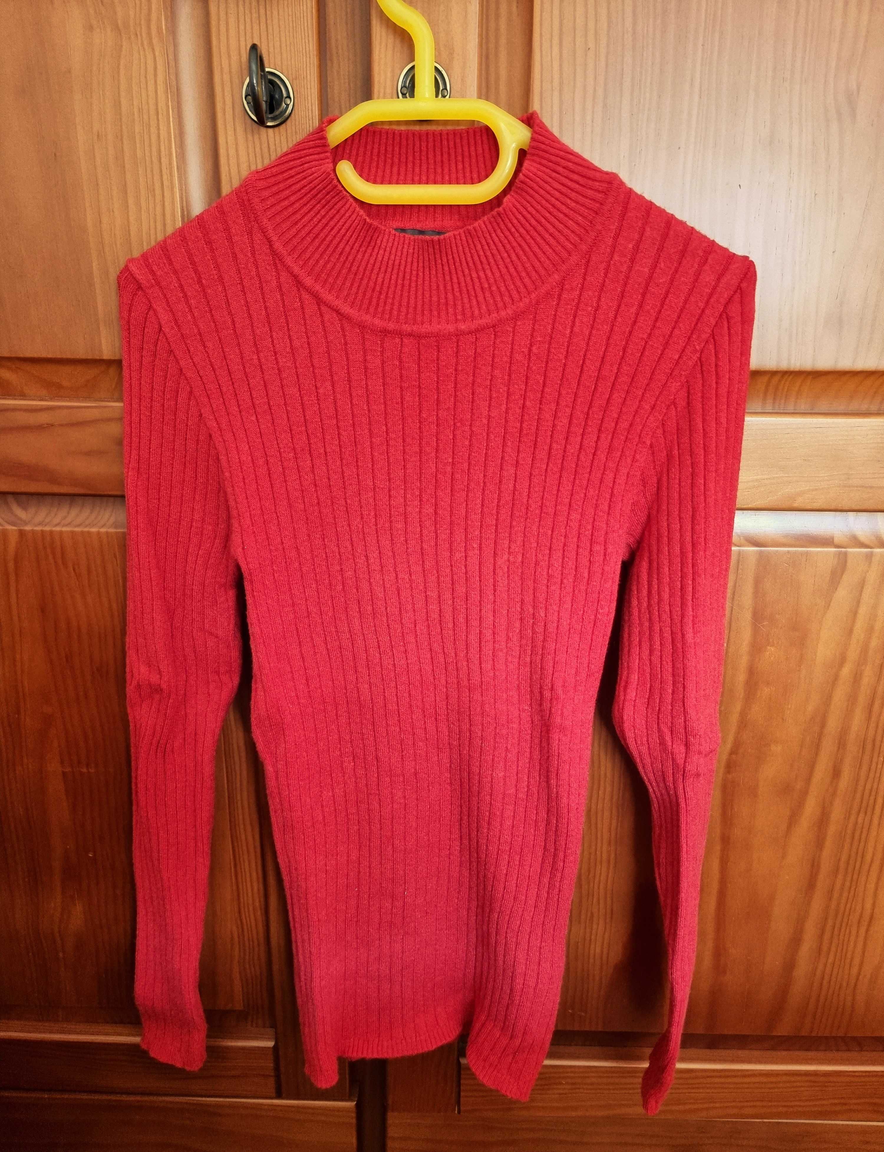 Camisola vermelha de malha Primark, tamanho XS