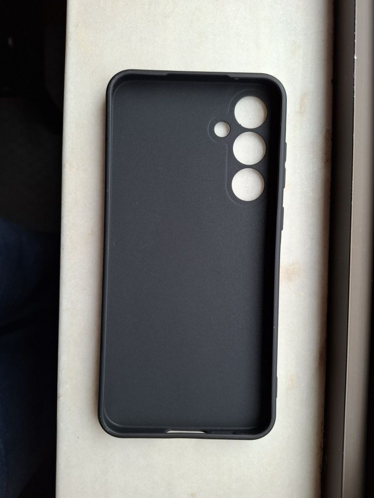 Capa de telemóvel em silicone preta para Samsung Galaxy A55 5G NOVA