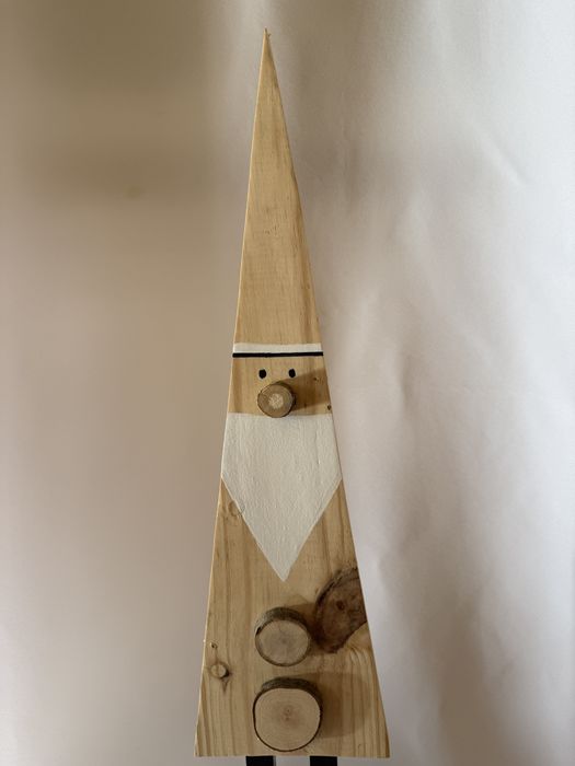 Drewniany Skrzat Świateczny - rękodzieło, drewniany, 94 cm