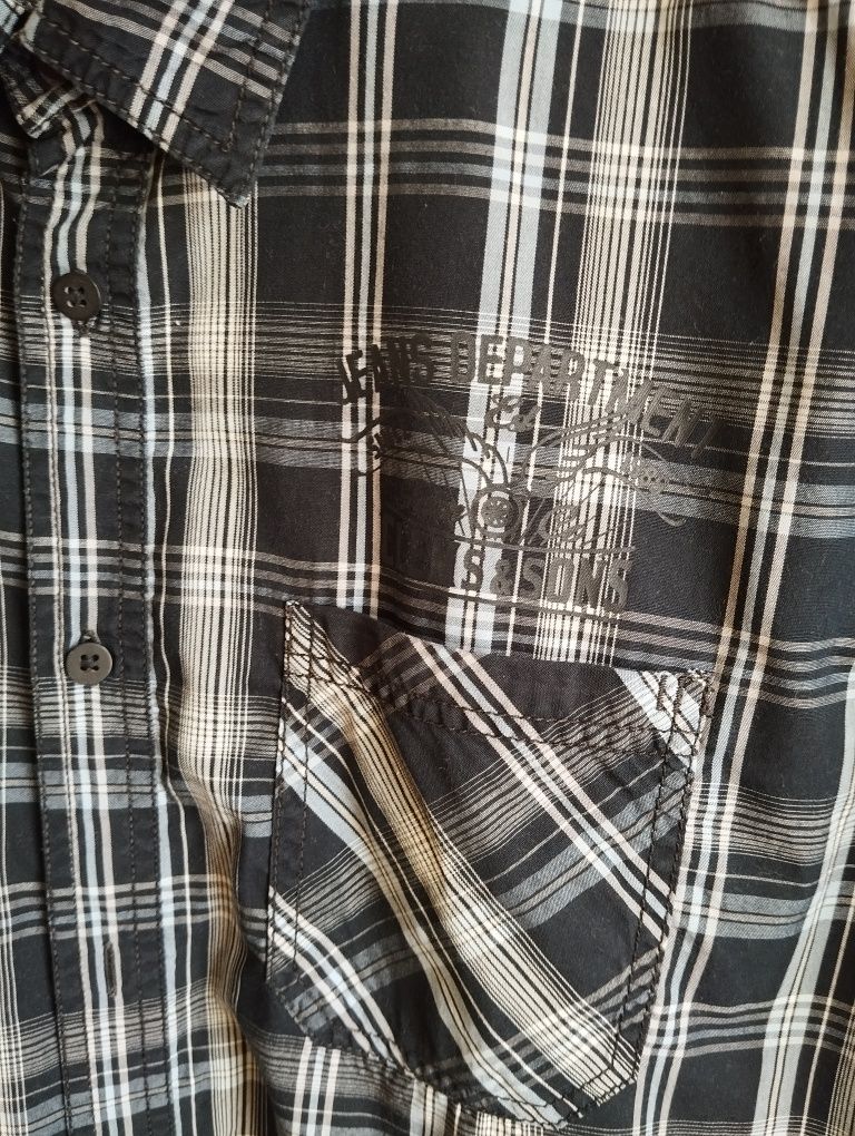 Koszula męska z krótkim rękawem C&A rozmiar L / XL