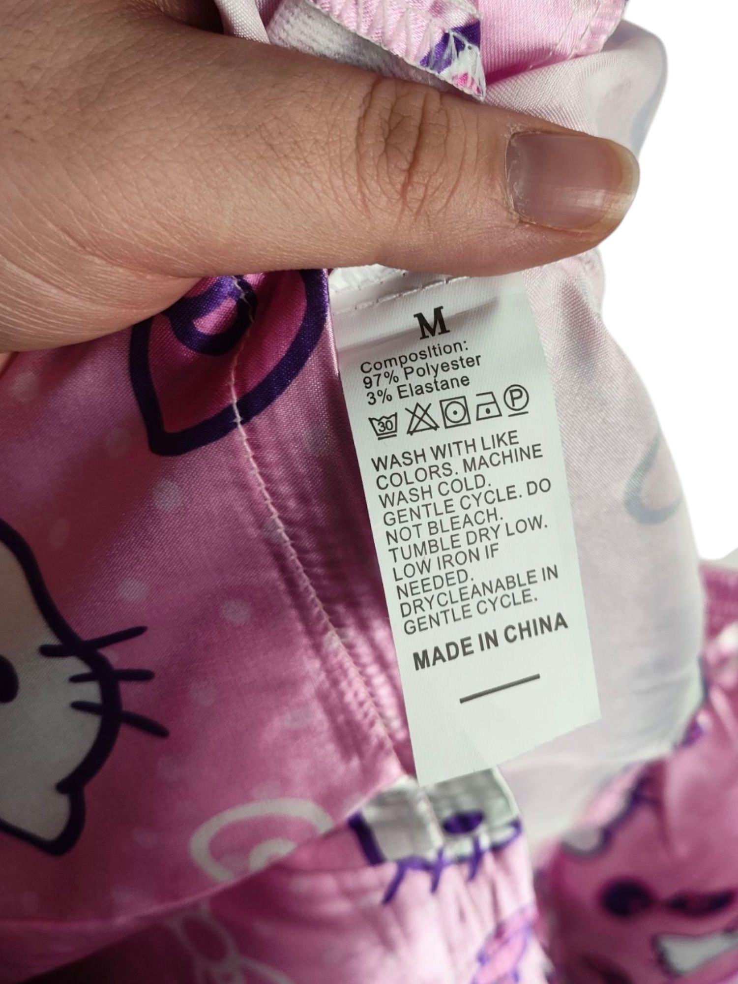 Różowa piżama Hello Kitty – rozmiar M