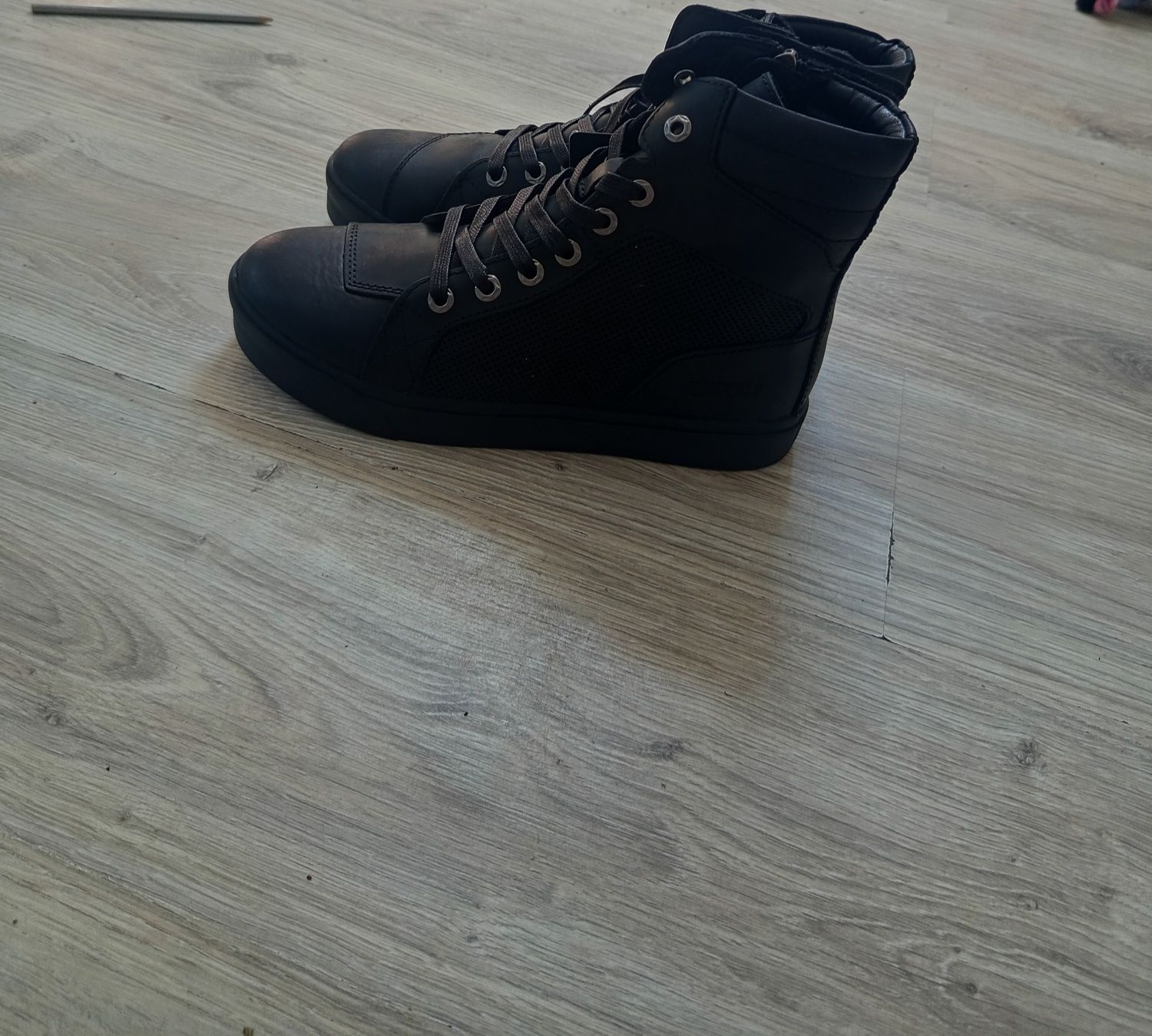 Retro skórzane buty motocyklowe