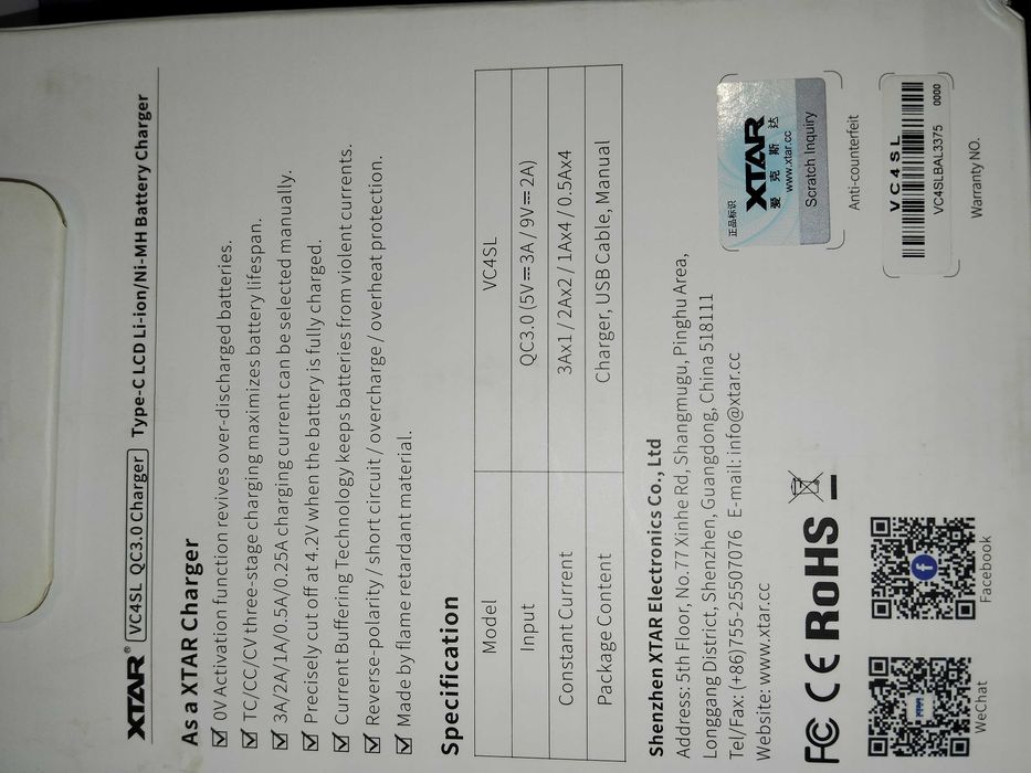 Ładowarka xtar vc4sl