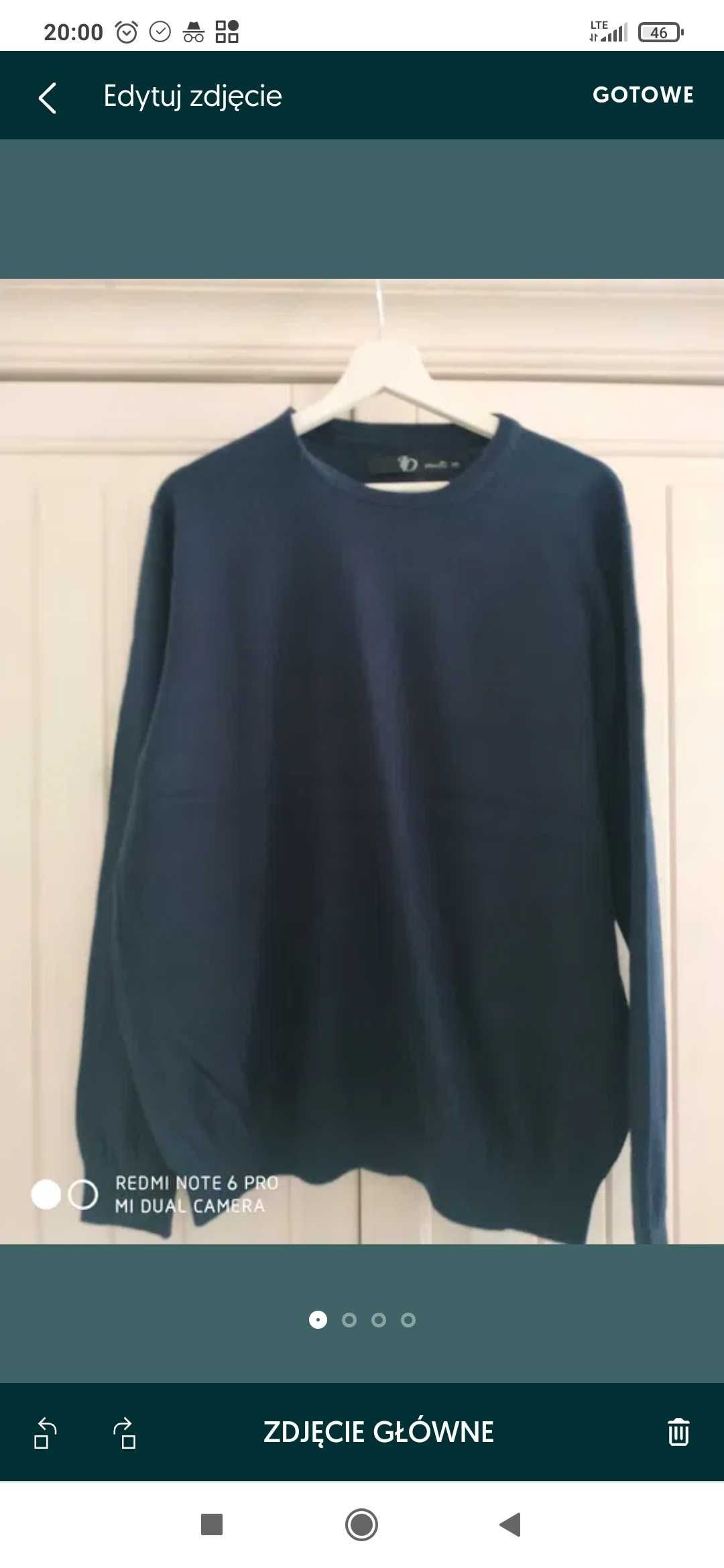 Granatowy sweter męski XL