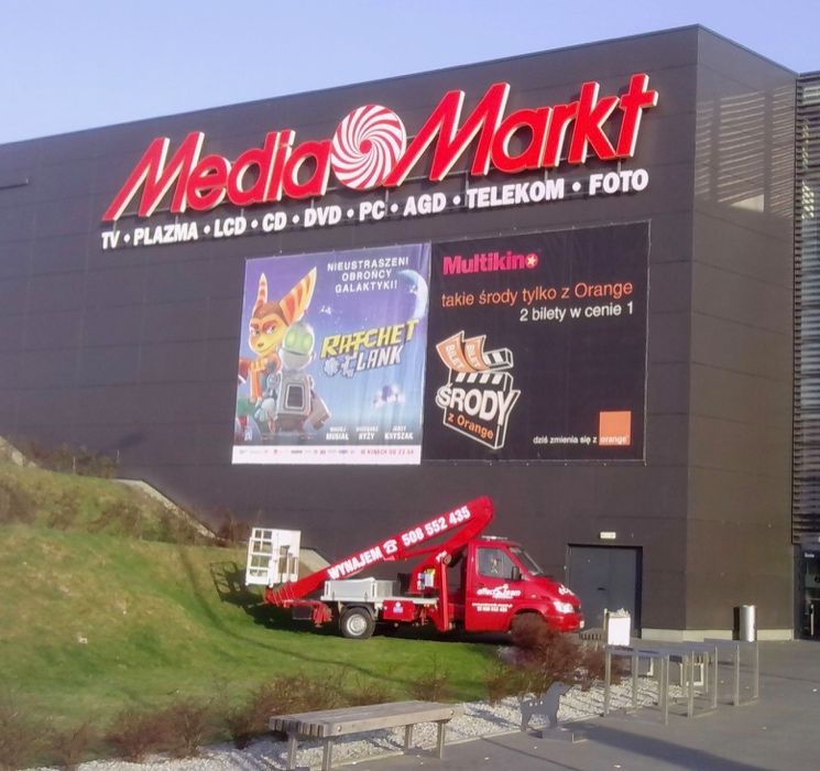 Podnośnik Koszowy NAJTANIEJ  Banery Reklamy Wydruk Reklama Effect Team