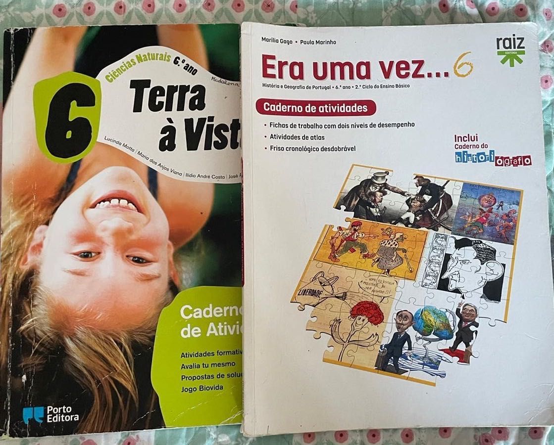 Livros de Fichas e de Preparação para Teste do 6 ao 8 ano
