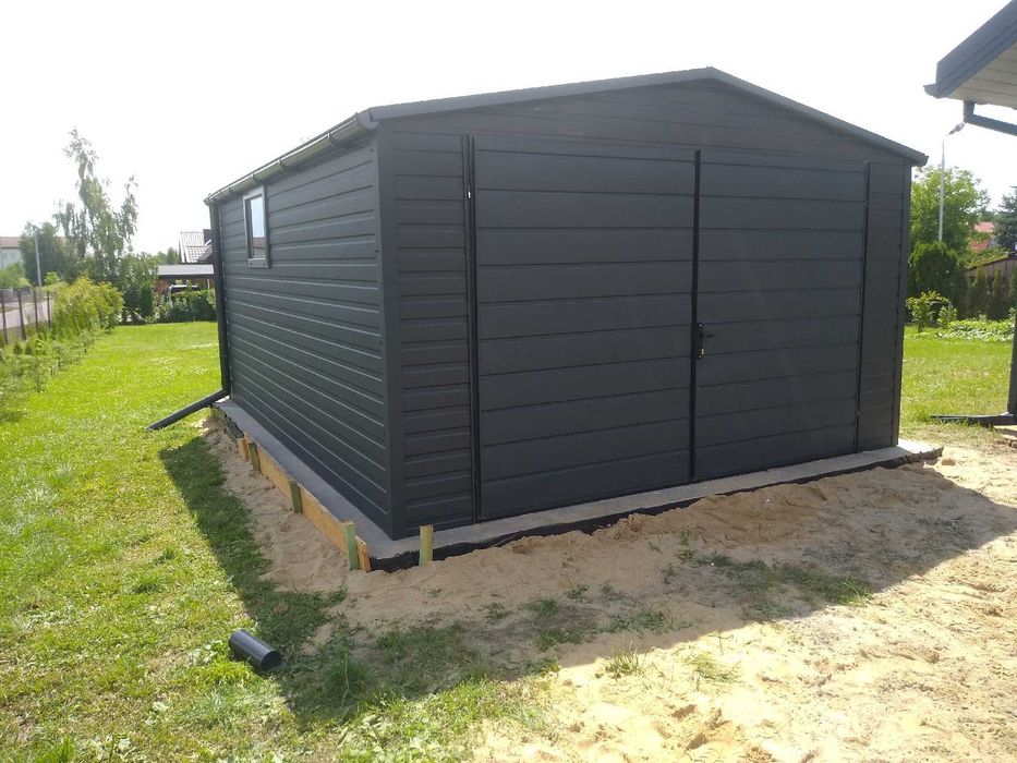 Garaż blaszany blaszak dach dwuspad 3x5 kolor RAL PRODUCENT (175)