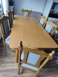 Stół rozkładany +6 krzeseł