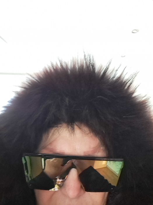 Kurtka angielska pikowana sportowy styl kaptur z liskiem 52/54