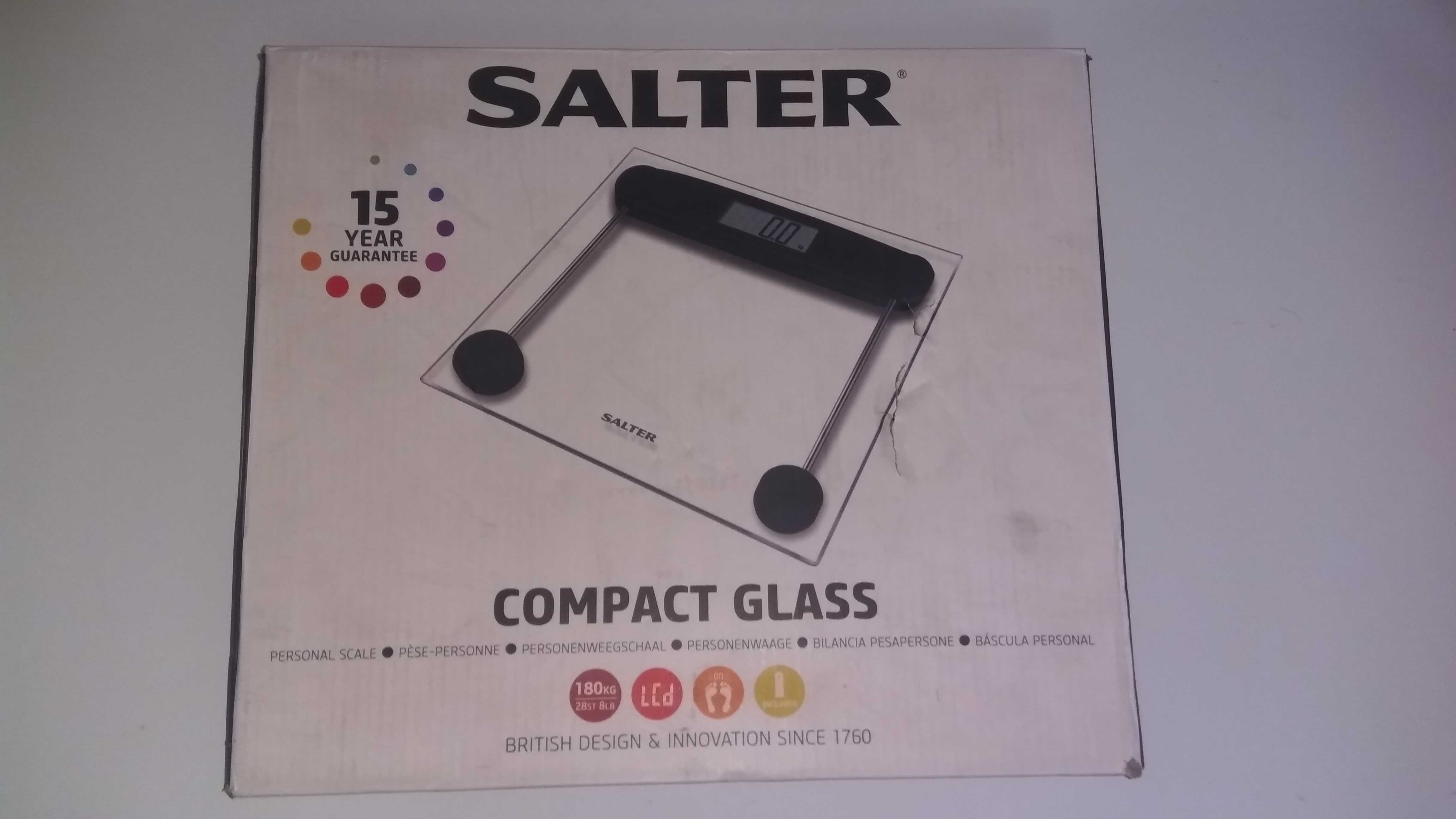 Підлогові скляні прозорі ваги електронні Salter 9208 BK3R 180 кг