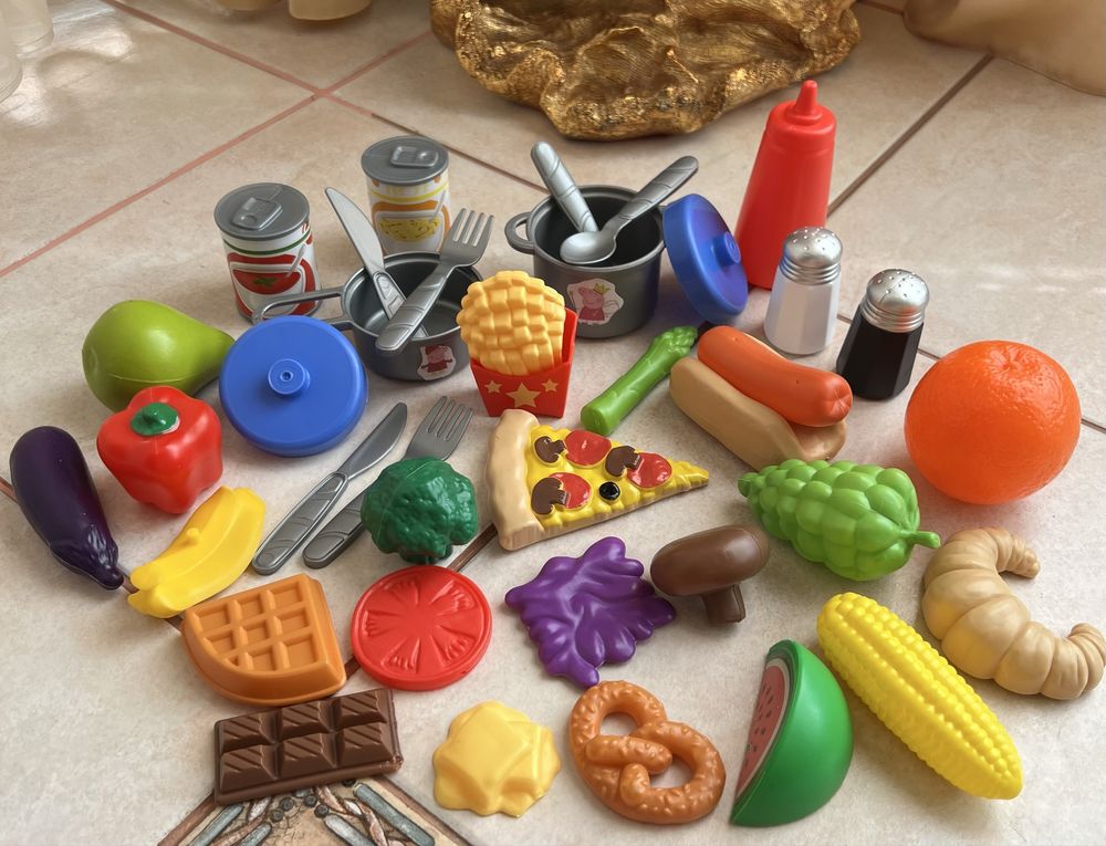 Дитяча кухня, кухоний набор, пластмасова їжа, KidKraft, дитячий посуд