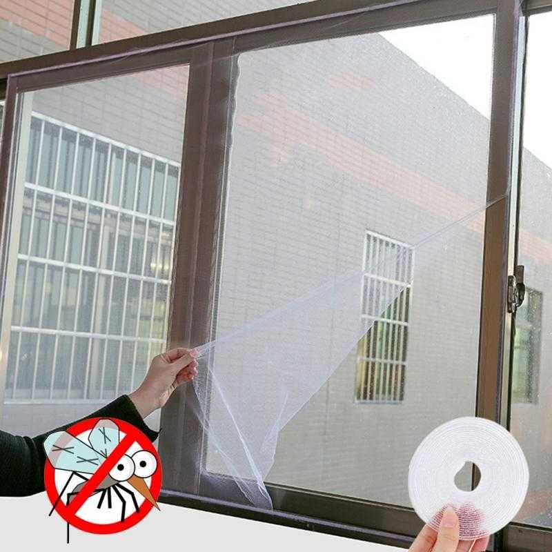 Moskitiera siatka do okna na muchy komary 150x150 cm biała + rzep
