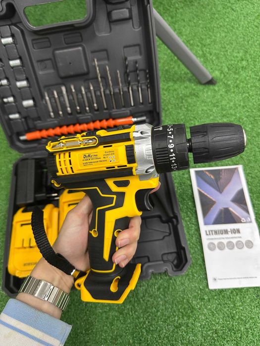 Ударний ШУРУПОКРУТ на акумуляторі + НАБІР інструментів! ШУРУПОВЕРТ АКБ