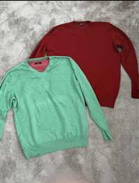 Czerwony i zielony sweter rozmiar XL
