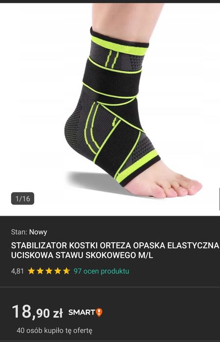 Nowa opaska na kostke lub łokieć xl uciskowa