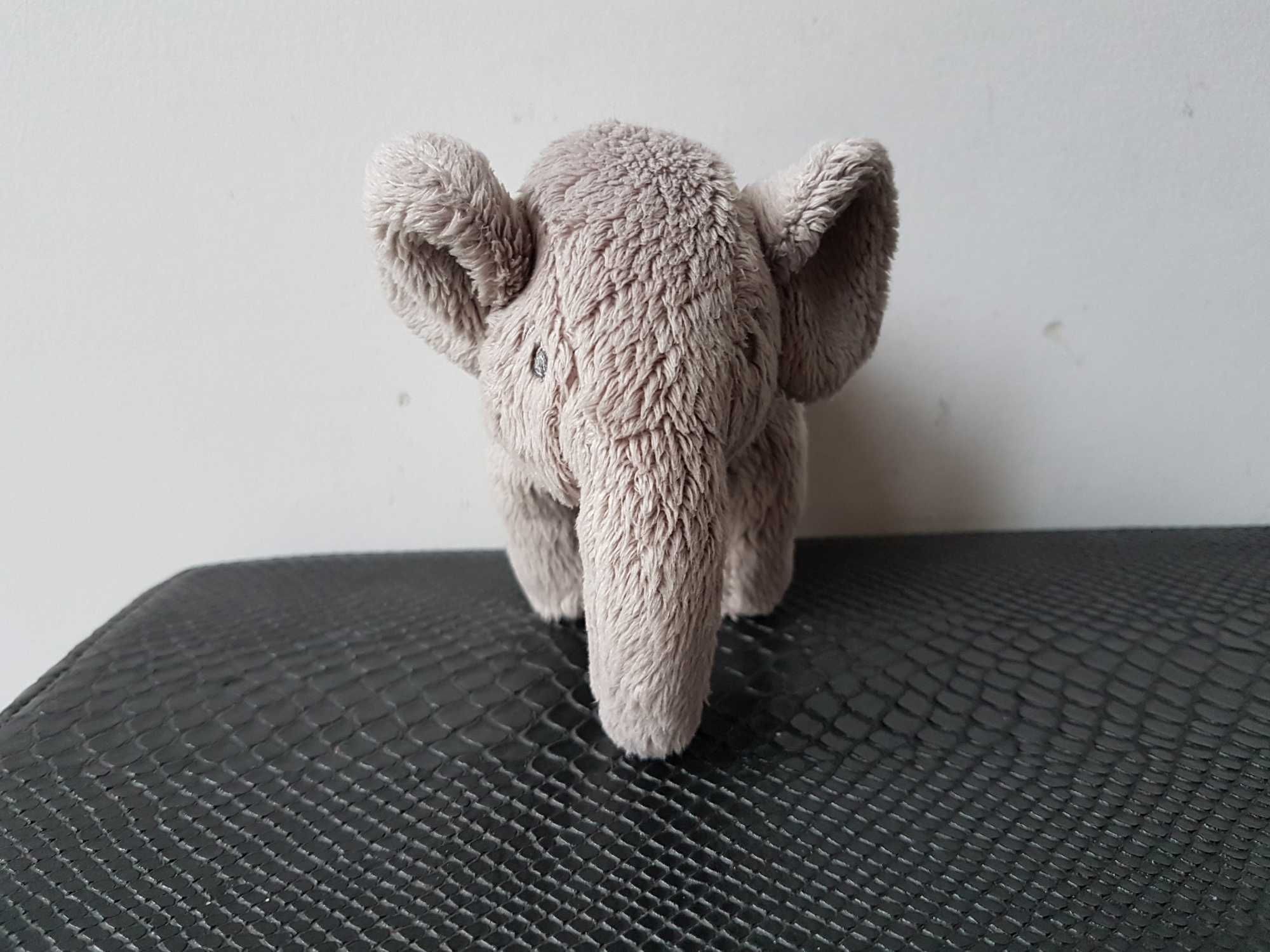 Mały szary siwy pluszowy słoń słonik 15cm