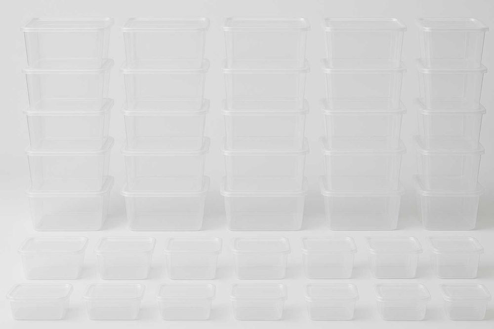 Caixas transparentes IKEA (no valor de 500€) - 10 de 65l & 20 de 130l