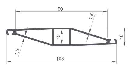 Profil aluminiowy lamela na dach pergoli ogrodowej