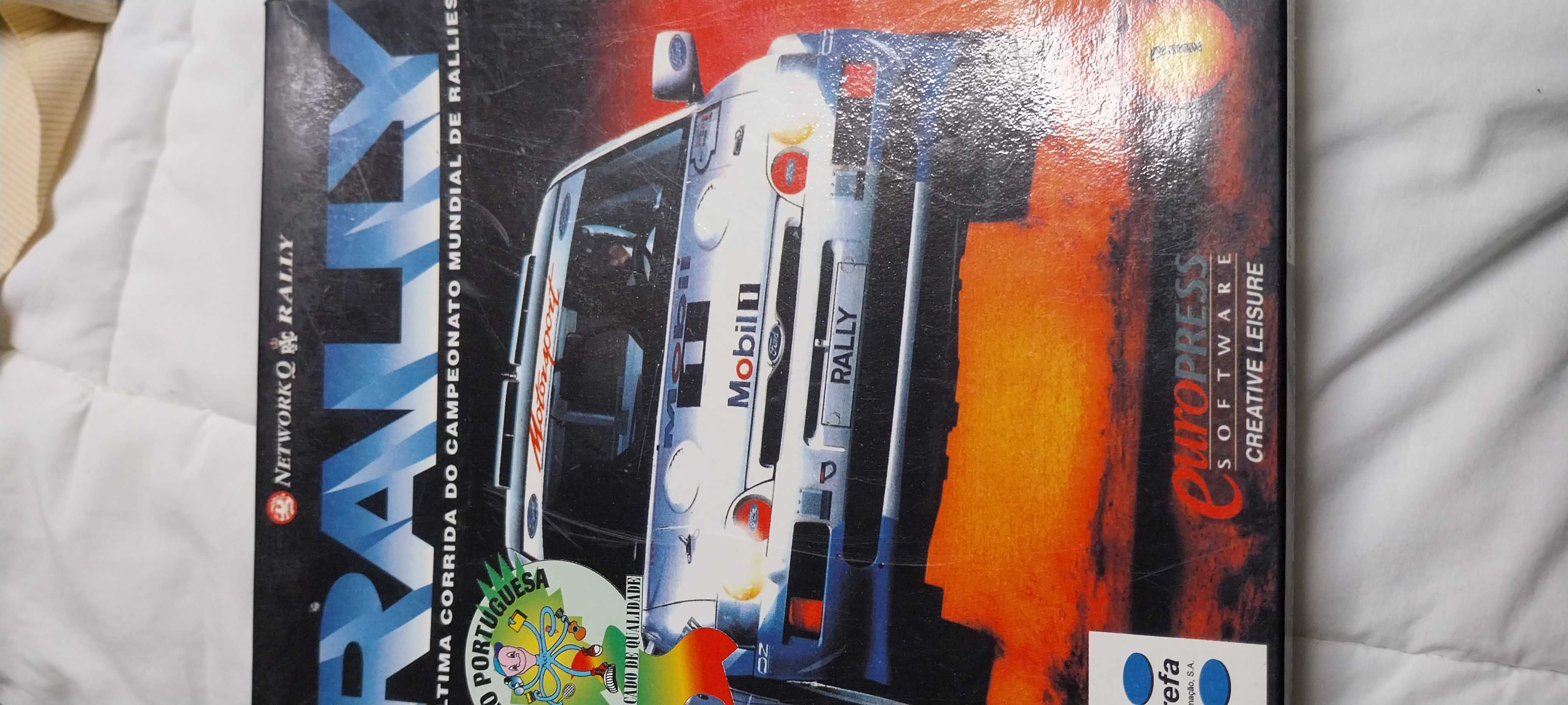 Jogo PC Vintage RALLY caixa grande em 5 disquetes e manual c novo 1993