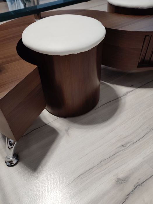 Piękna ława szklana + zestaw 4 nowych podkładek na stół