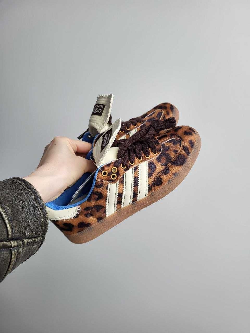 Жіночі кросівки Adidas Samba x Walles леопардовий 572 ТОПЧИК