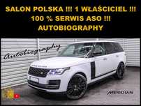 Land Rover Range Rover AUTOBIOGRAPHY + Salon POLSKA + 1wł + 100% SERWIS Land Rover = FV23%