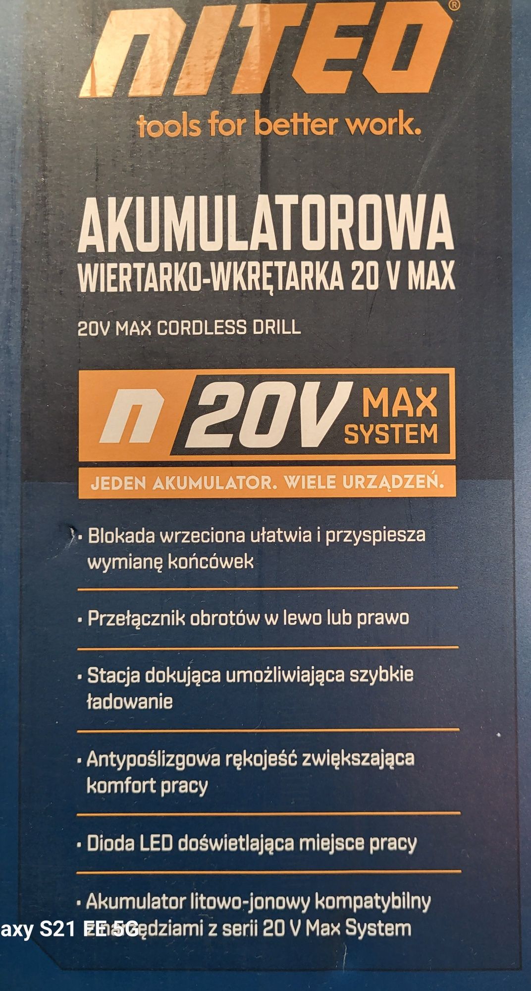 Nowa Akumulatorowa wiertarko-wkrętarka 20V