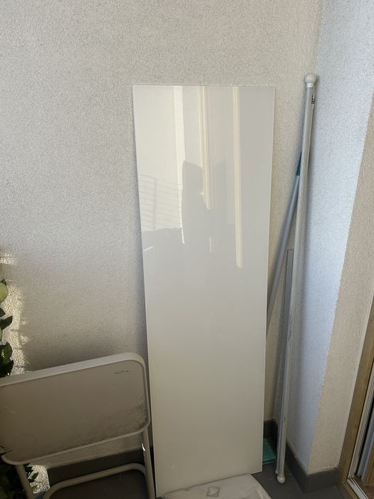 Szklany blat ikea bialy/mleczny malm 160x48cm