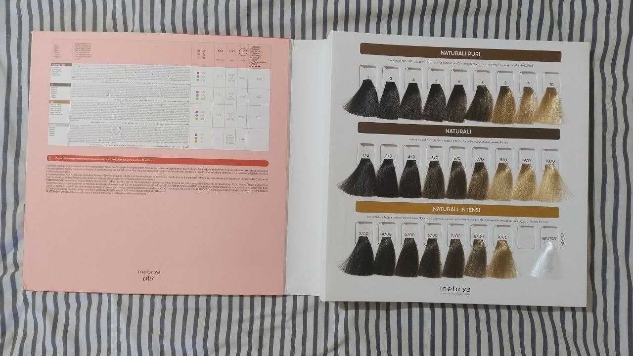 палитра inebrya color colorante краска для волос фарб карта раскладка