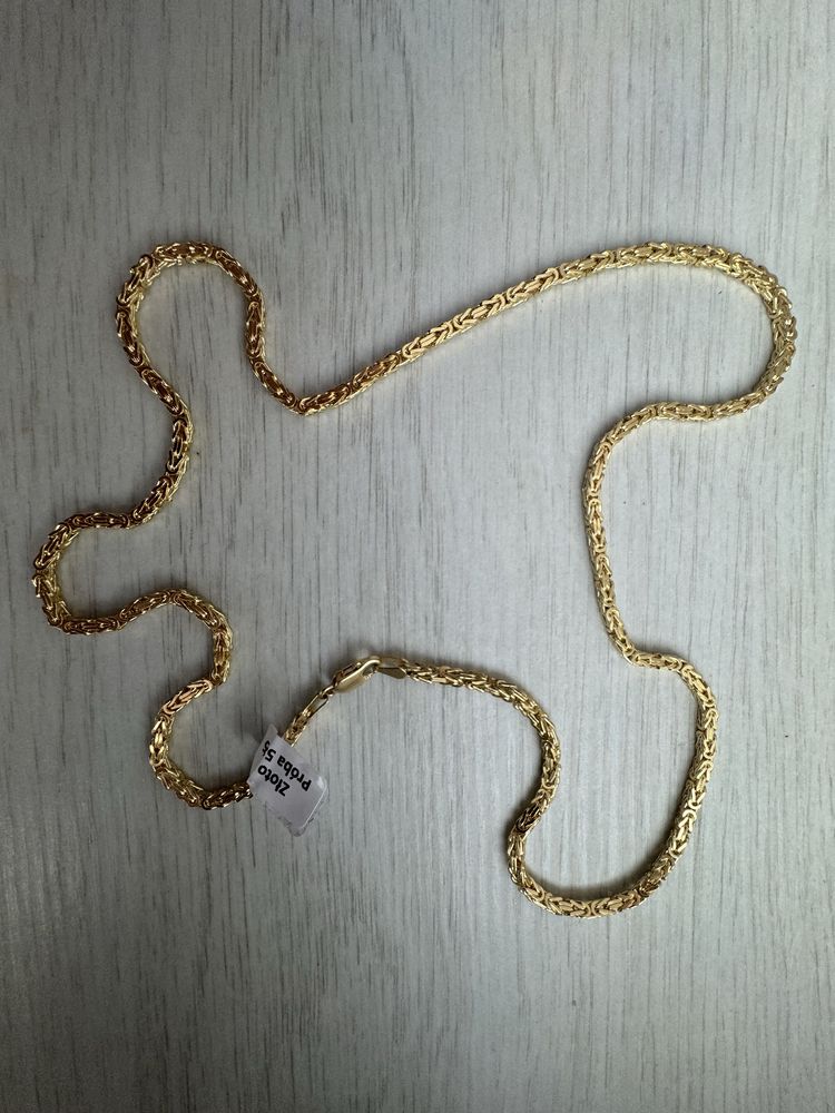 Nowy Złoty Łańcuszek Królewski Pr. 585 14K, waga 24.80
