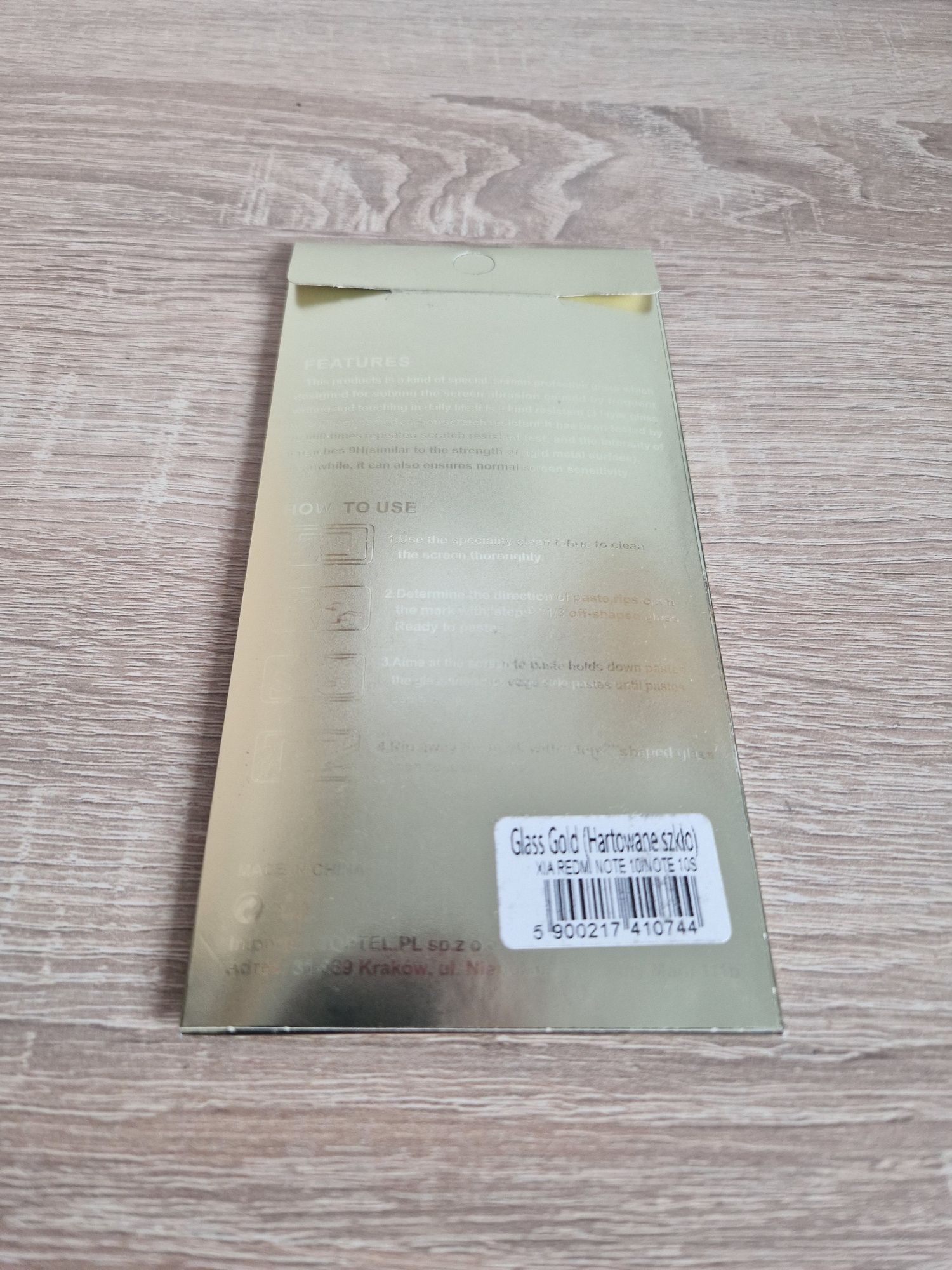 Glass Gold Hartowane szkło do XIAOMI REDMI NOTE 10/NOTE 10S