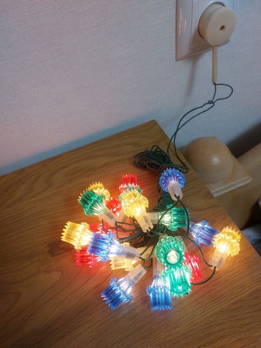 Новорічна електрична герлянда періоду ссср ретро вінтаж