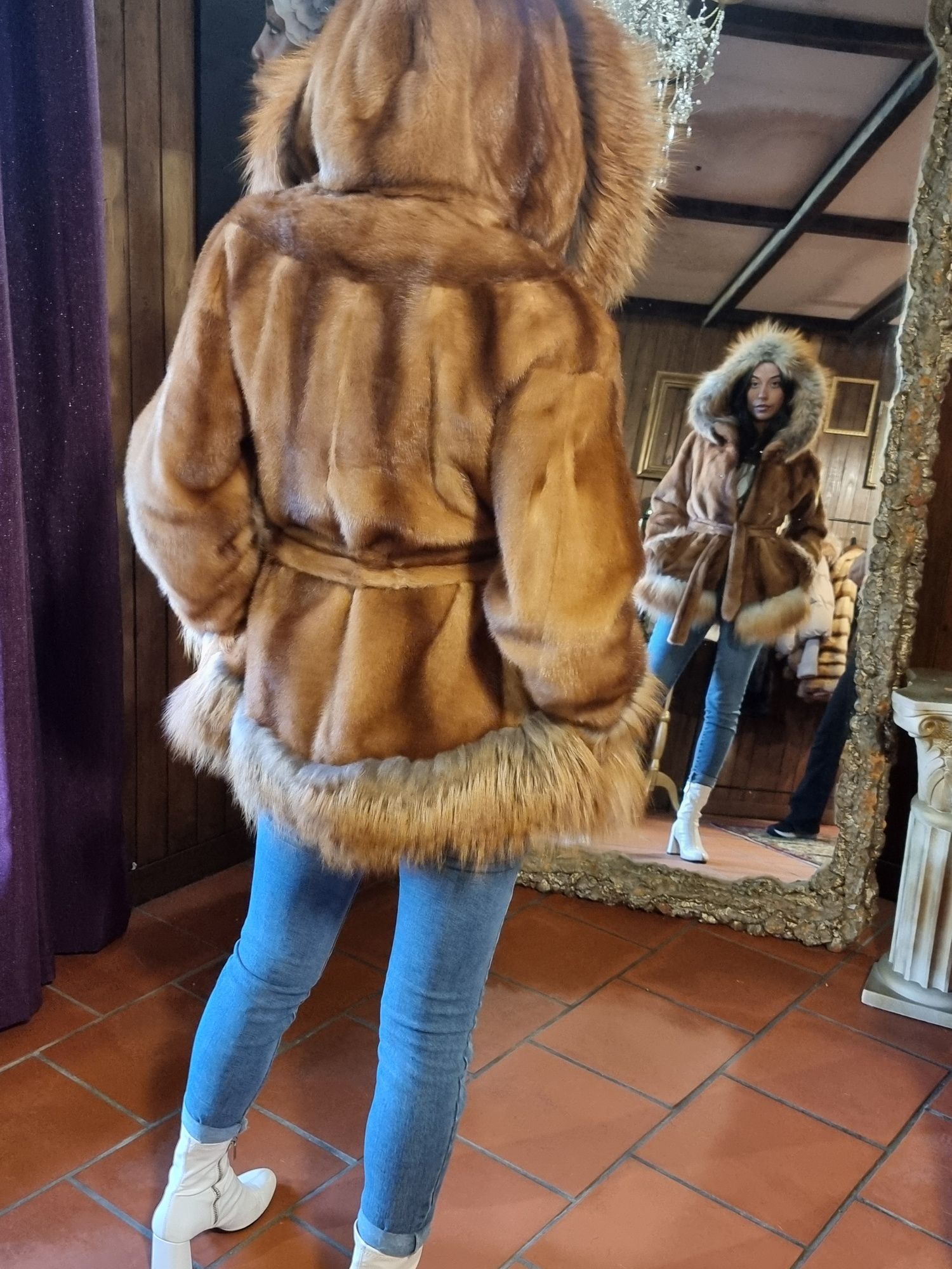 Fabuloso casaco de vison Saldo