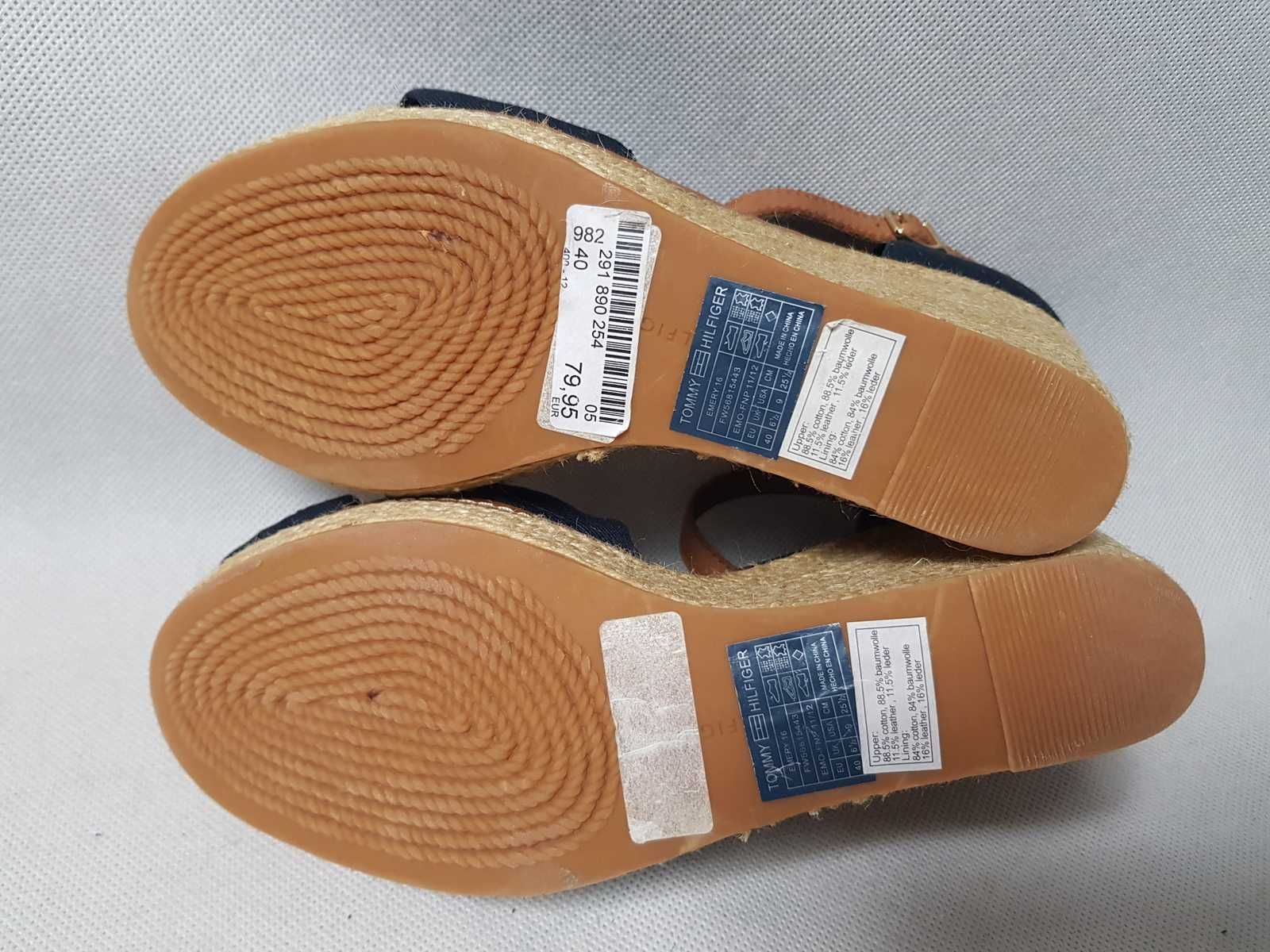 TOMMY HILFIGER - EMERY / Damskie Espadryle roz. 40 - 25,5 cm SUPER