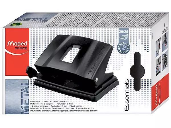 Dziurkacz metalowy Essentials Maped do 25 kartek. Maped. Nowy Produkt