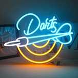 Neon LED Dekoracyjny DARTS Wielokolorowy Ściemnialny 42x31 cm USB